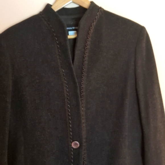Bianca Nygard Gray Pea Coat sz 10 - Picture 2 of 6